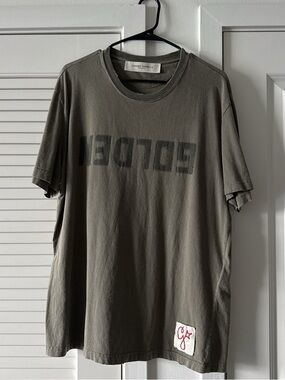 Golden Goose Olive Graphic Logo Tee